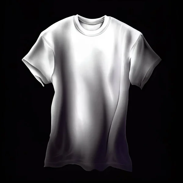 a white t - shirt is shown on a black background with a black background and a black background with a white t - shirt. .