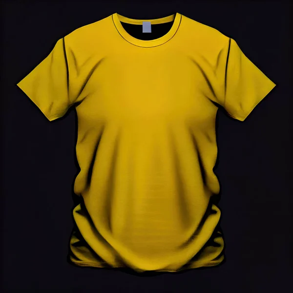 a yellow t - shirt is shown on a black background with a black background and a black background with a black background. .