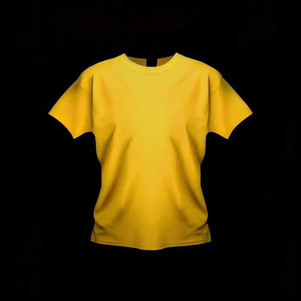 a yellow shirt is shown against a black background with a black background behind it and a black background behind it. .