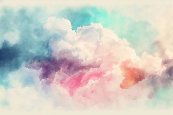 a colorful cloud of smoke is shown in this image of a sky with clouds and a sky background with a white border and a blue border with a pink center and blue border with a. .