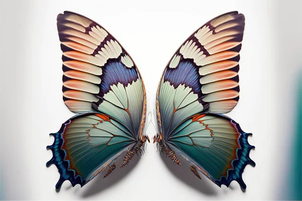 a butterfly with a blue and orange wings on a white background with a blue border around it and a white background with a blue border around it and a white border with a blue border.
