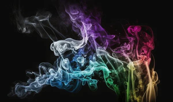 a group of smokes that are colored in different colors.