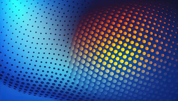 a close up of a blue and orange background with circles.