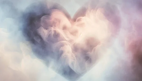 a heart shaped cloud of smoke in the shape of a heart.