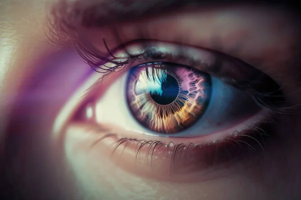 a close up of a person's eye with the iris of the eye showing the iris of the eye and the iris of the iris of the eye.