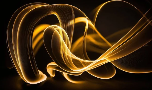 a yellow light painting on a black background with a black background and a black background with a yellow light painting on the bottom of the image.