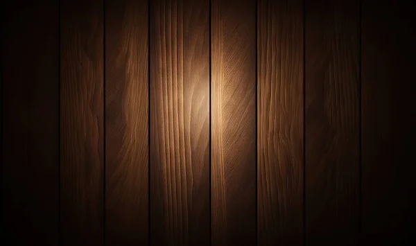 a wood paneled wall with a light shining on it's side and a spot of light shining on the wall above the wood.