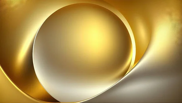 a gold and white background with a circular design on it.