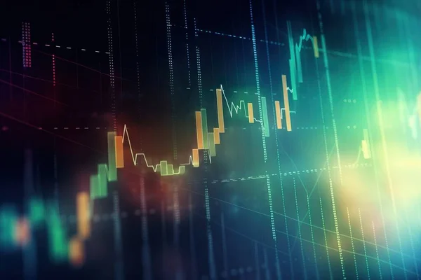 an abstract image of a stock chart with a blurry background.