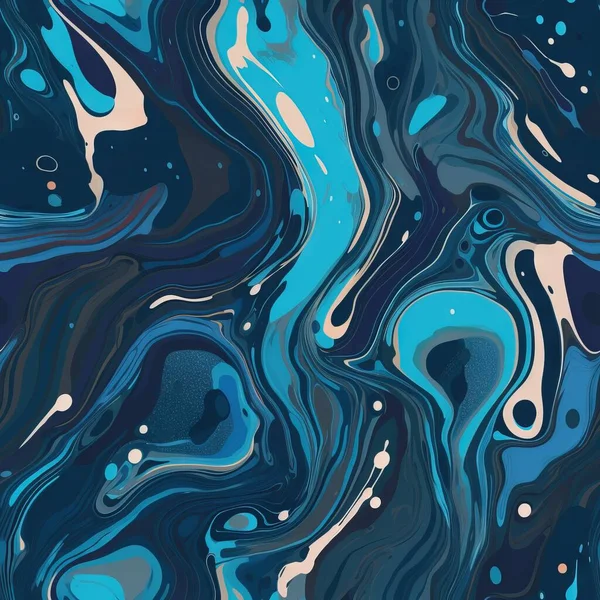a blue and black marble pattern with bubbles and bubbles on it\'s surface, as well as the colors of the ocean and sky.