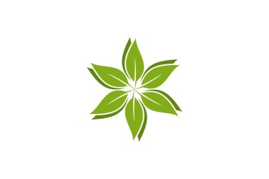 green tree leaf vector logo