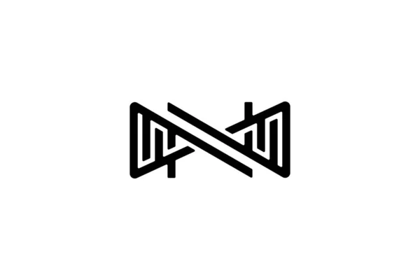 Černé Bílé Počáteční Písmeno Nekonečné Logo — Stock fotografie