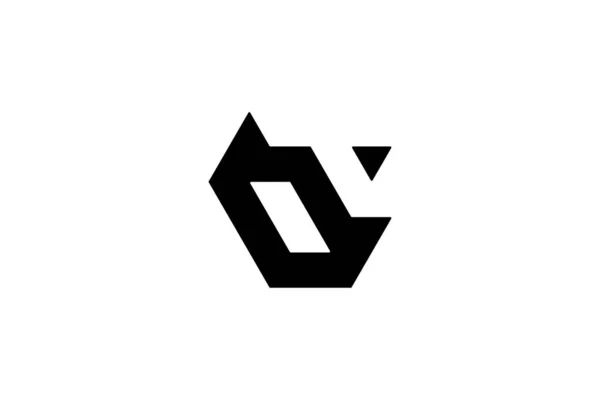 Siyah Beyaz Ilk Harf Logosu — Stok fotoğraf