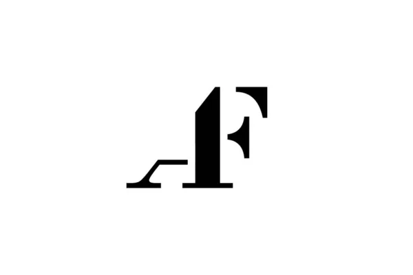 Ασπρόμαυρο Αρχικό Γράμμα Λογότυπο — Φωτογραφία Αρχείου