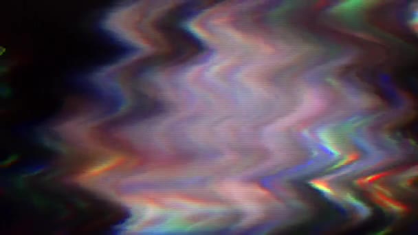 Digitální Neonové Sci Duhovým Pozadím Meditace Záznam — Stock video