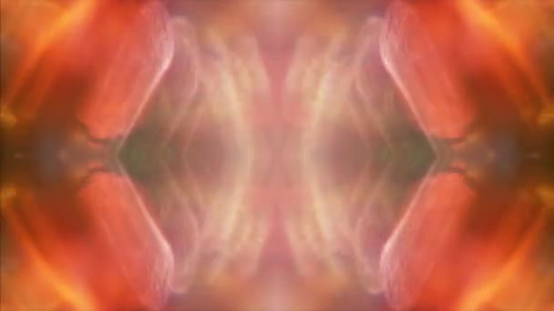 Caleidoscop Dinamic Multicolor Fundal Strălucitor Modă Nostalgic Tonuri Calde Imagini — Videoclip de stoc