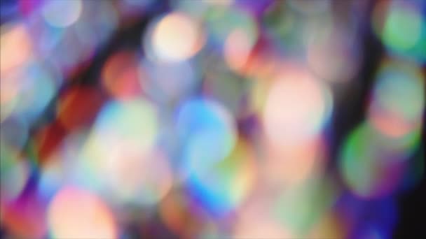 Renkli Dinamik Fütüristik Rüya Gibi Holografik Bokeh Arkaplan Meditasyon Görüntüleri — Stok video