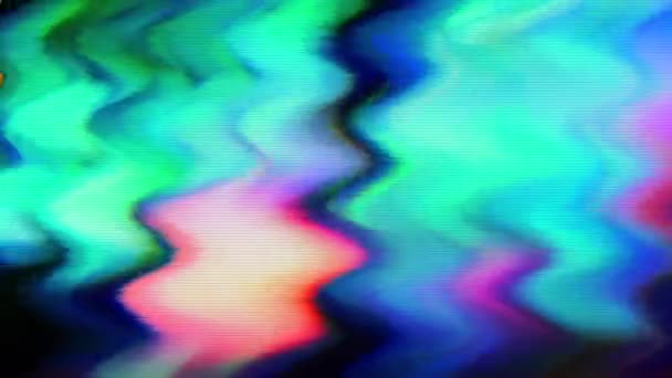 Abstrato Neon Futurista Moderno Fundo Holográfico Brilhante Velho Efeito Fita — Vídeo de Stock