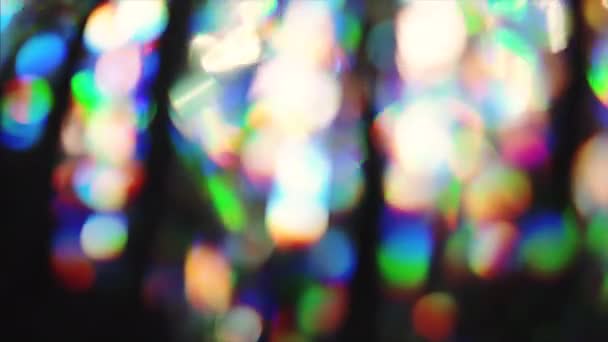 Colorful Geometrical Futuristic Psychedelic Iridescent Bokeh Background Surrealistic Effect Loop — Stock Video
