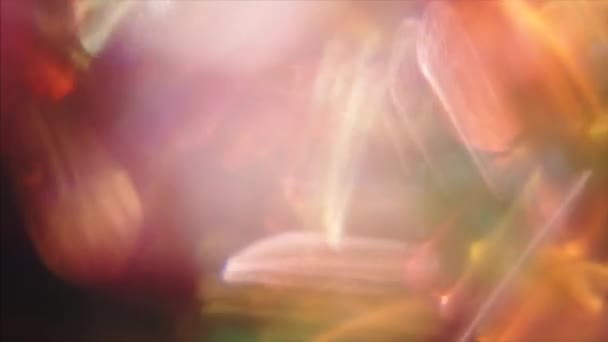 Streszczenie Vintage Futurystyczne Modne Tło Błyszczące Krystaliczny Bokeh Światła Przecieka — Wideo stockowe