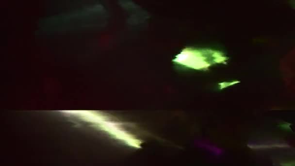Abstrakcyjne Spektralne Tło Niesamowite Lekkie Metamorfozy Pokój Światła Świecący Przypadkowo — Wideo stockowe