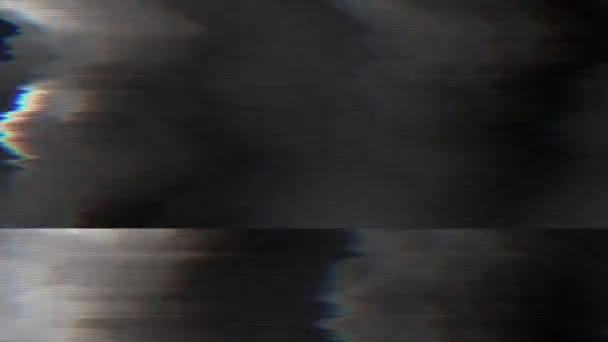 U4K Плохая Текстура Телевизора Динамический Ностальгический Мерцающий Фон Фантастические Искажения — стоковое видео