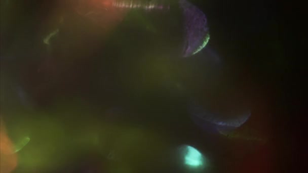 Luxuriöse Spektrallinsen Flackern Auf Herrliche Lichtübergänge Licht Leuchtet Chaotisch Geeignet — Stockvideo