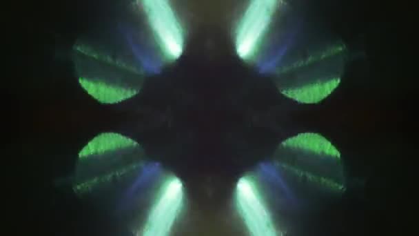 Geschlungene Holographische Textur Erstaunliche Lichtübergänge Lichter Pulsieren Auf Dunklem Hintergrund — Stockvideo