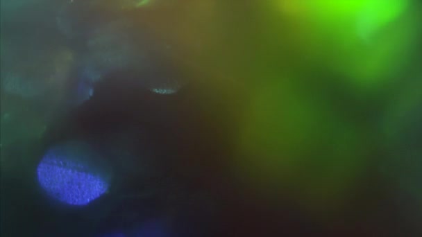 Kaliteli Renkli Doku Moda Işık Geçişleri Karanlıkta Titreşen Işığın Huzuru — Stok video