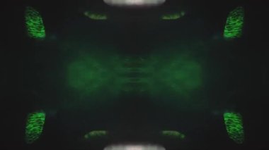 Multi-colored light passes through piece of glass. Unique creative light leaks, rainbow colors.