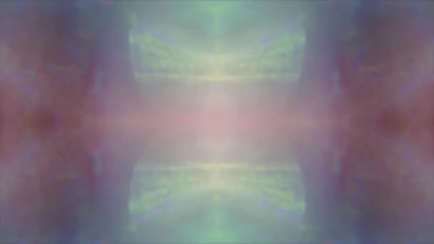 Multi Colored Ray Light Passes Glass Dreamy Psychedelic Kaleidoscope Creative — Stockvideo