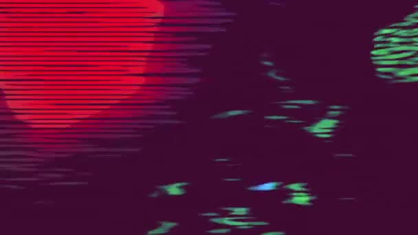 Casual Psychedelic Dynamic Nostalgic Holographic Background Light Distortions Motion Design — 图库视频影像