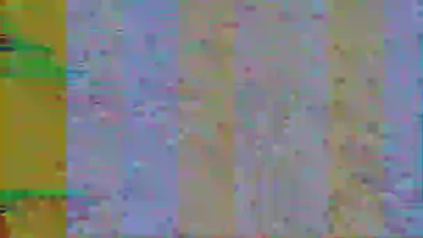 Красочный Плохой Телевизор Имитация Света Утечки Голографического Фона Сюрреалистичный Эффект — стоковое видео
