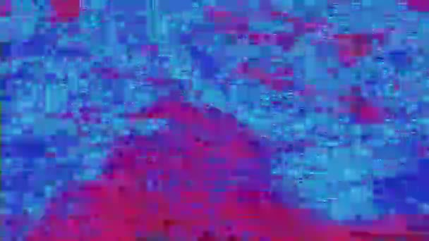 Mixed Colored Error Data Geometrical Futuristic Holographic Background Random Distortions — Vídeos de Stock