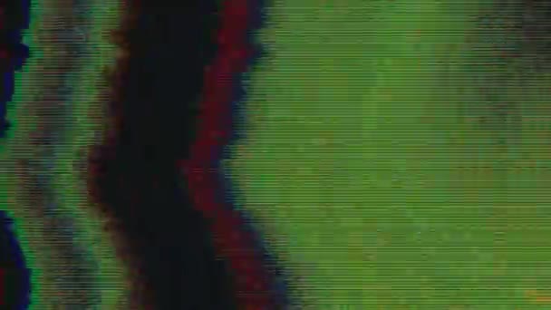 Multi Colored Rainbow Effect Cyberpunk Elegant Holographic Bad Signal Old — Stock video