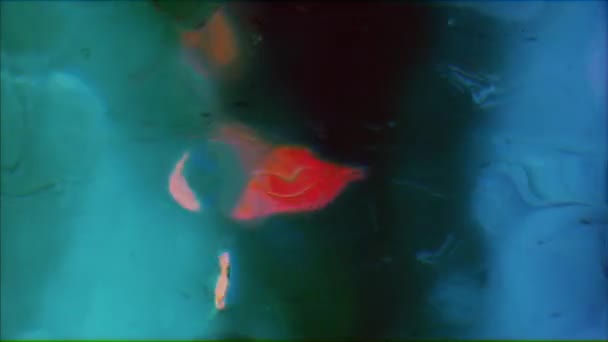 抽象的な虹効果ノスタルジックできらびやかな背景ネオン水 トレンドプロジェクトのための4Kビデオ — ストック動画