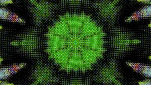 Kaleidoscope Neon Sci Psychedelic Shimmering Background Fantastic Distortions Any Kind — Vídeo de stock