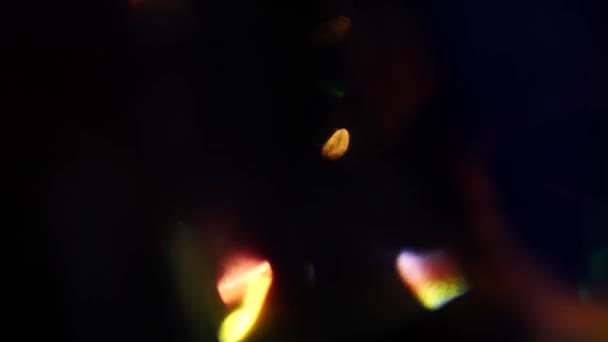 Casual Vintage Nostalgic Psychedelic Shimmering Background Colorful Light Leaks Video — Stockvideo