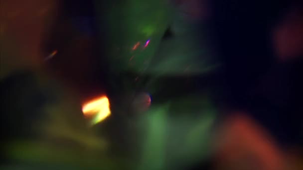 多色ネオンSfファッションホログラフィック光漏れの背景 プロジェクトのVfx — ストック動画