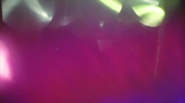 Colorful vintage futuristic trendy iridescent background. Holographic earthquake. Light distortions for your video.