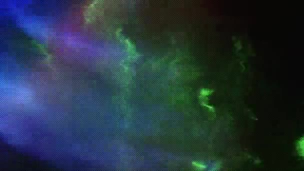 Abstract Data Glitch Neon Nostalgic Shimmering Background Vhs Film Effect — Stockvideo