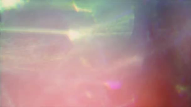 Vibrant Data Glitch Neon Futuristic Holographic Background Red Dynamic Distortions — Videoclip de stoc