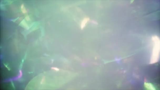 Multicolored Light Passes Glass Footage Dreamy Creative Background — Video