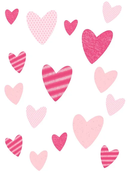Серцевий Каракулі Зображують Валентинів День Дизайн Елементів Любить Ілюстровані Серця — стокове фото