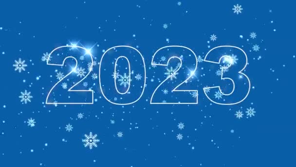高品质设定新年动画 2022年改为2023年 新年快乐的概念 4K超高清分辨率 — 图库视频影像
