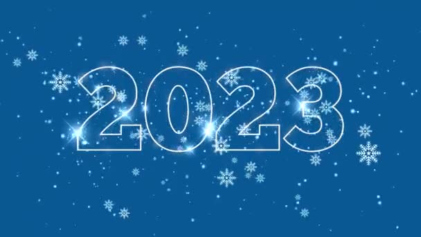 高品质设定新年动画 2022年改为2023年 新年快乐的概念 4K超高清分辨率 — 图库视频影像