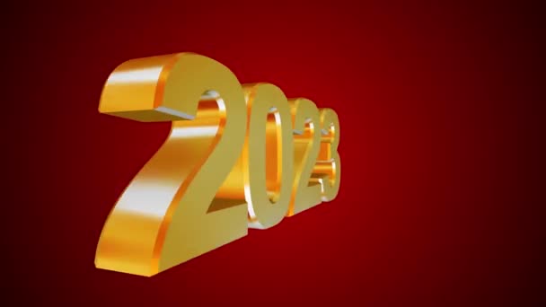 Высококачественная Новогодняя Анимация Текст 2022 Переключается 2023 Наступающим Новым Годом — стоковое видео