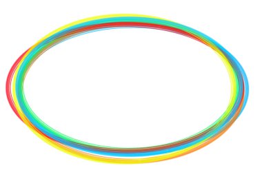 Oval, ellipse banner frames, borders, painted on white background.