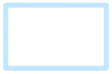 Rectangular blue banner frames, borders, painted on white background. 