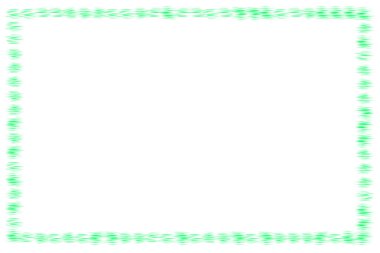 Rectangular  green banner frames, borders, painted on white background. 